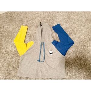 Women’s Alien Leisure hip hop long sleeves crop top hoodie